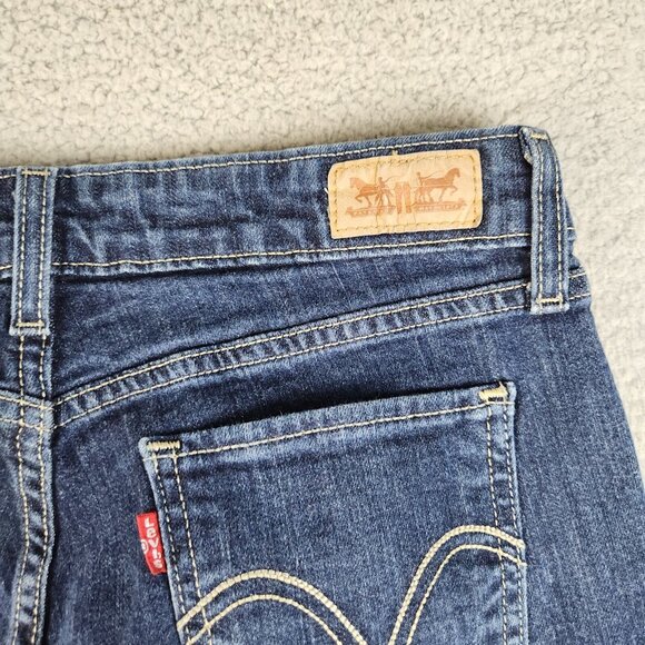 Levi's 518 Jeans Women's 9S Bootcut Super Low Rise Dark Wash Blue Ladies Pants - Picture 11 of 11